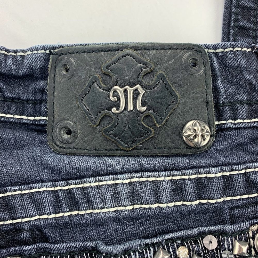 Miss Me Sequin Skinny Stretch Jeans Size 26 - Picture 4 of 8